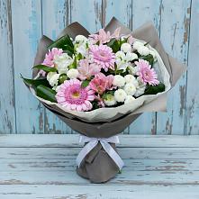 Букет цветов из:  Герберы, Альстромерии и Хризантемы #REPLACE_PRED# городе Камень-на-Оби