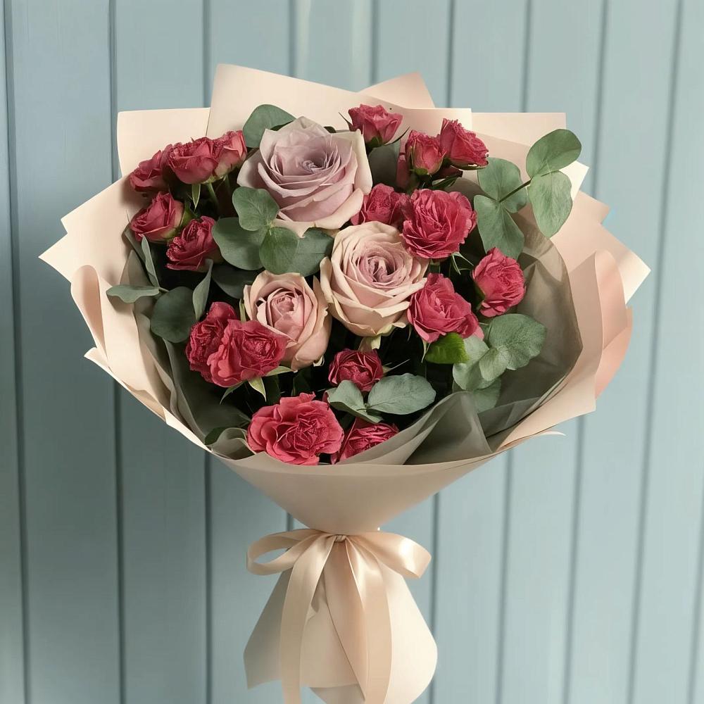 Букет цветов из: Гвоздики и Розы в городе Камень-на-Оби