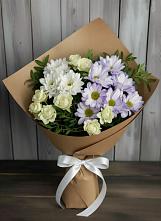 Букет цветов из:  Хризантемы и Розы в городе Камень-на-Оби