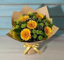 Букет цветов из:  Герберы и Хризантемы #REPLACE_PRED# городе Камень-на-Оби