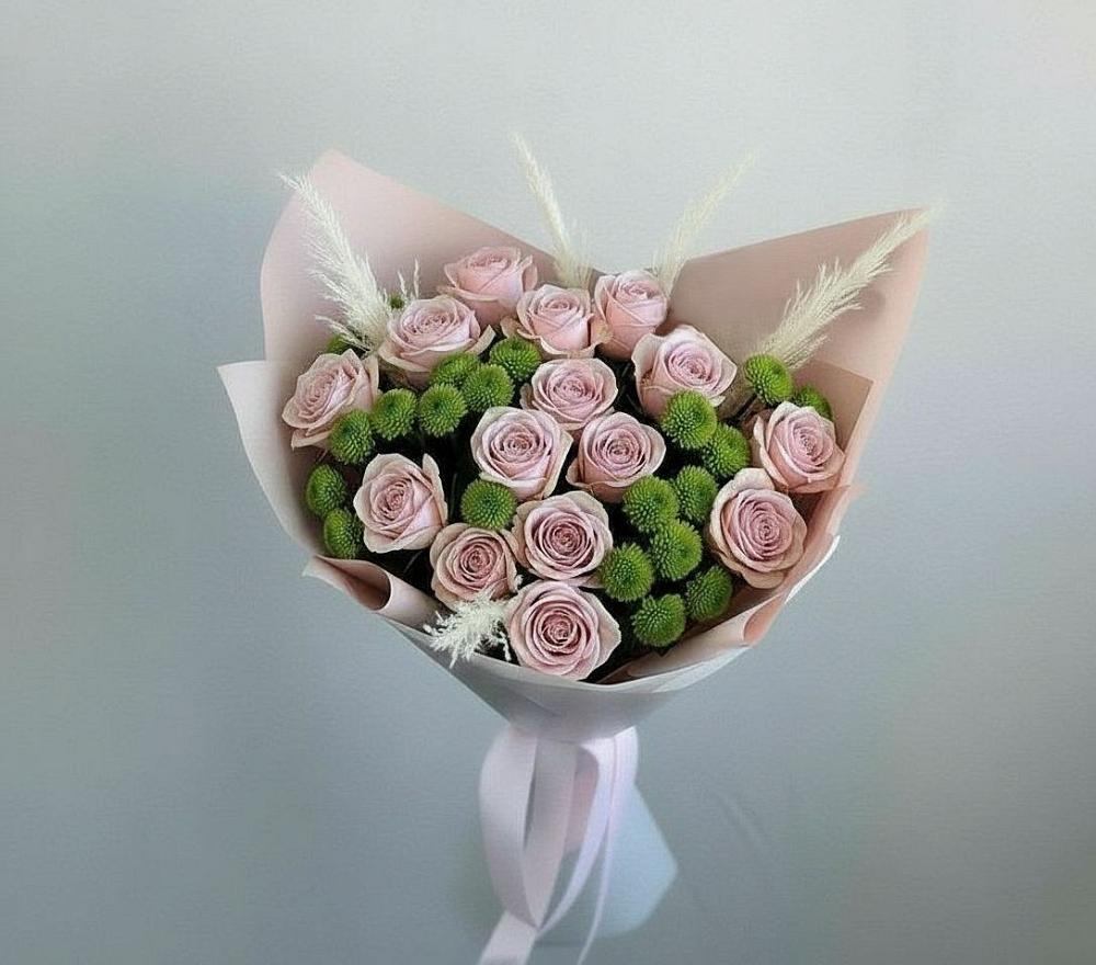 Букет цветов из: Розы и Хризантемы в городе Камень-на-Оби