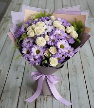 Букет цветов из:  Хризантемы и Розы #REPLACE_PRED# городе Камень-на-Оби